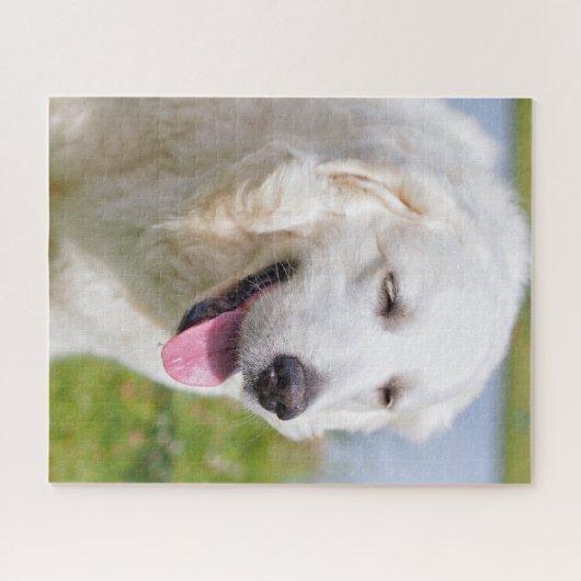 White Great Pyrenees Livestock Guardian Dog Legpuzzel (Horizontaal)