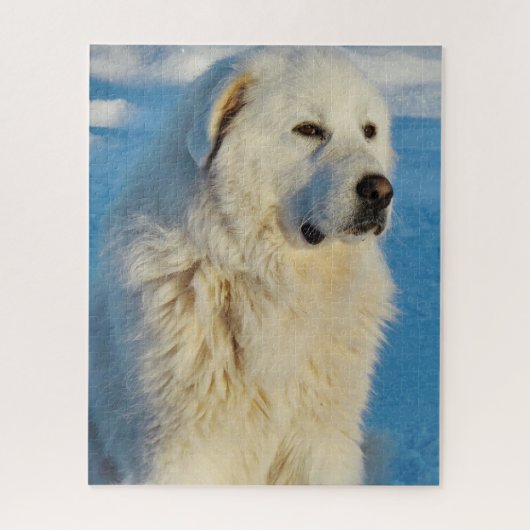 White Great Pyrenees Livestock Guardian Dog Legpuzzel (Verticaal)