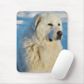 White Great Pyrenees Livestock Guardian Dog Muismat (Met muis)