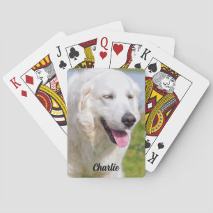 White Great Pyrenees Livestock Guardian Dog Pokerkaarten