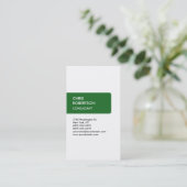 White Green Attractive Charming Visitekaartje (Staand voorkant)