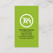 White Green Box glimlachend Taxi Face Cab Driver Visitekaartje (Achterkant)