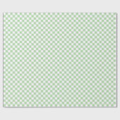White & Green Checkerboard Wrapping Paper Roll Cadeaupapier (Vlak)