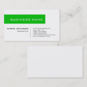 White Green Contemmodern Manager Visitekaartje (Voorkant / Achterkant)