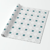 White Green doted Pattern Cadeaupapier (Uitgerold)