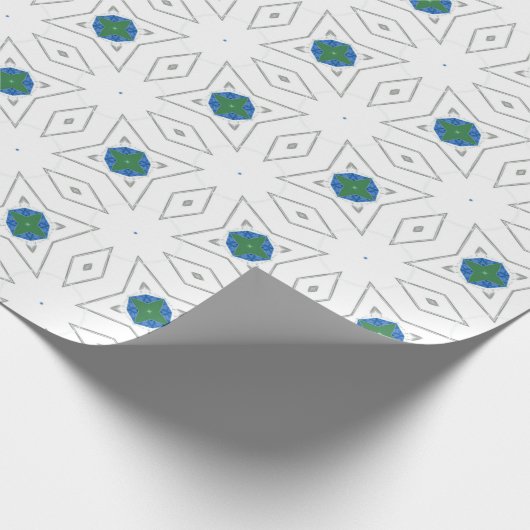 White Green doted Pattern Cadeaupapier (Hoek)