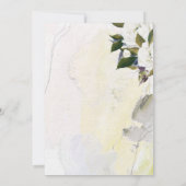 White & Green Fine Art Calligraphy Style Wedding Kaart (Achterkant)