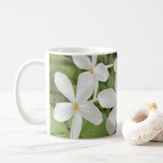 White Green Floral Foto Mok