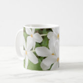 White Green Floral Foto Mok (Voorkant links)