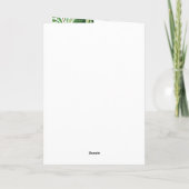 White Green Floral Gold Wedding Order of Service Programma (Achterkant)