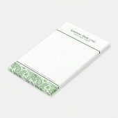 White & Green Floral Paisley Lace Post-it® Notes (Schuin)