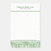 White & Green Floral Paisley Lace Post-it® Notes (Voorkant)