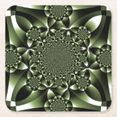 White Green Forest Leaf Petals Kartonnen Onderzetters (Voorkant)