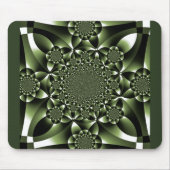 White Green Forest Leaf Petals Muismat (Voorkant)