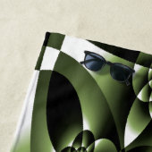 White Green Forest Leaf Petals Strandlaken (In situ)