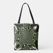 White Green Forest Leaf Petals Tote Bag (Achterkant)