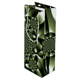 White Green Forest Leaf Petals Wijn Cadeautas