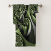 White Green Forest Mini Spheres Bad Handdoek (Insitu)