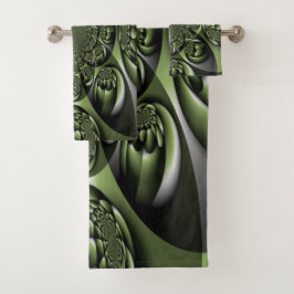 White Green Forest Mini Spheres Bad Handdoek