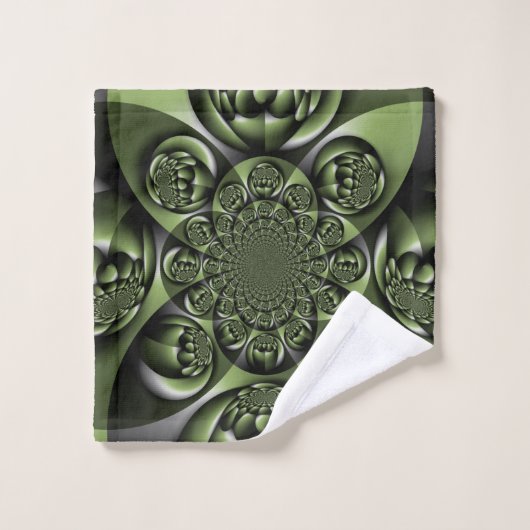 White Green Forest Mini Spheres Bad Handdoek (Wasdoekje)