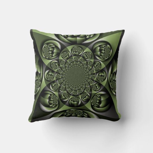 White Green Forest Mini Spheres Kussen (Achterkant)