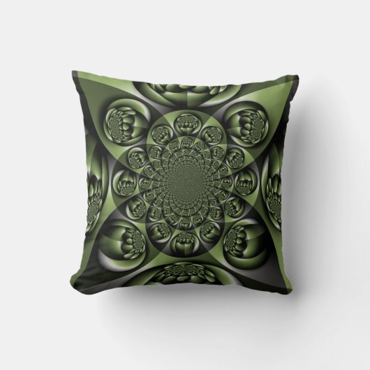 White Green Forest Mini Spheres Kussen (Voorkant)