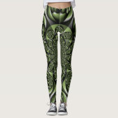 White Green Forest Mini Spheres Leggings (Voorkant)