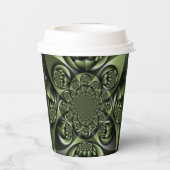 White Green Forest Mini Spheres Papieren Bekers (Achterkant)