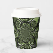 White Green Forest Mini Spheres Papieren Bekers (Voorkant)