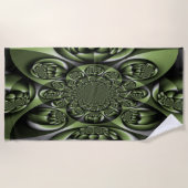 White Green Forest Mini Spheres Strandlaken (Voorkant)