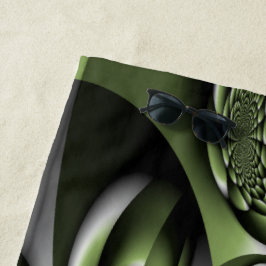 White Green Forest Mini Spheres Strandlaken