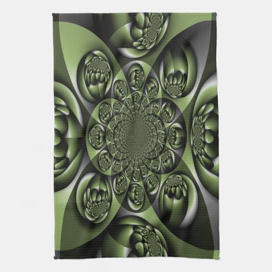 White Green Forest Mini Spheres Theedoek (Verticaal)