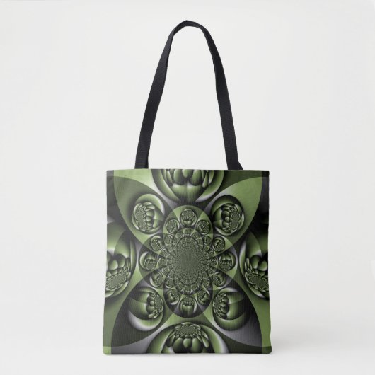 White Green Forest Mini Spheres Tote Bag (Voorkant)