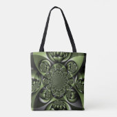 White Green Forest Mini Spheres Tote Bag (Achterkant)