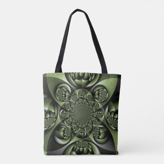 White Green Forest Mini Spheres Tote Bag (Achterkant)