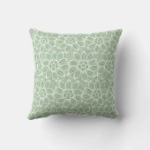 WHITE GREEN LACE DOUBLESIDED Cushion Kussen (Achterkant)