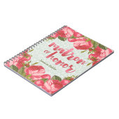 White & Green Lace Matron-of-Honor Wedding Notitieboek (Linkerzijde)