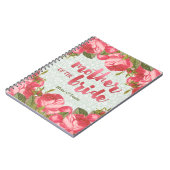 White & Green Lace Moeder van het bruidhuwelijk Notitieboek (Linkerzijde)