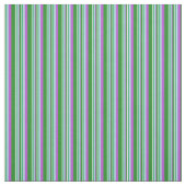 White, Green, Light Blue, Orchid Stripes Pattern Stof (Swatch)