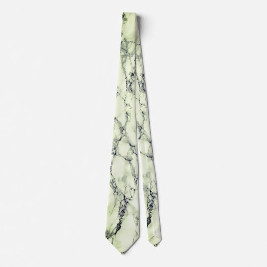 White Green Marble Stone Stropdas (Voorkant)