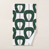 White Green Modern Geometric Trendy Bad Handdoek (Handdoek)