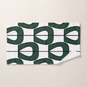 White Green Modern Geometric Trendy Bad Handdoek (Handdoek)