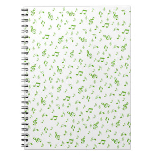 white, green, Musical+ Note, luxe, goud, royal, Notitieboek