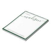 White Green - persoonlijke naam op het bureau van Notitieblok (Linkerzijde)