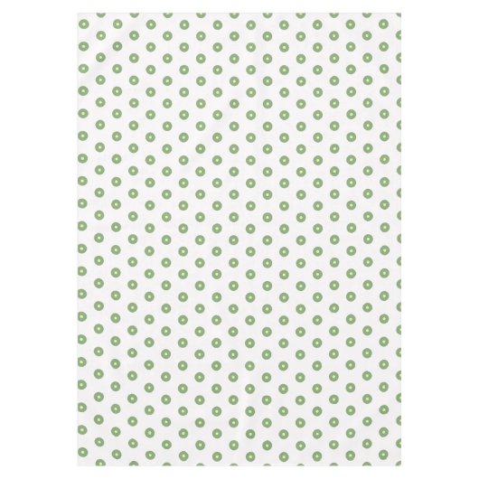 White Green Polka Dots Tafelkleed (Voorkant)
