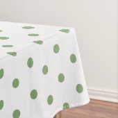 White Green Polka Dots Tafelkleed (Voorbeeld)