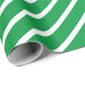 White Green Spikes Leaf Pattern Art Kerstmis Cadeaupapier (Rol Hoek)