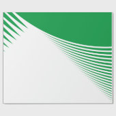 White Green Spikes Leaf Pattern Holiday Cadeaupapier (Vlak)