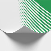 White Green Spikes Leaf Pattern Holiday Cadeaupapier (Hoek)