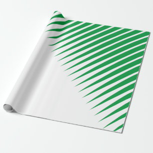 White Green Spikes Palm Leaf Pattern Tropical Cadeaupapier